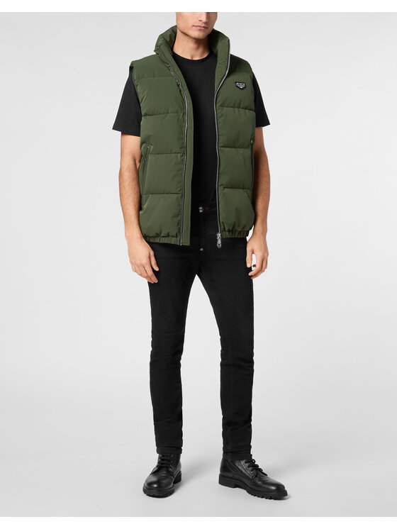 PHILIPP PLEIN PHILIPP PLEIN Kamizelka 23015 Zielony Regular Fit