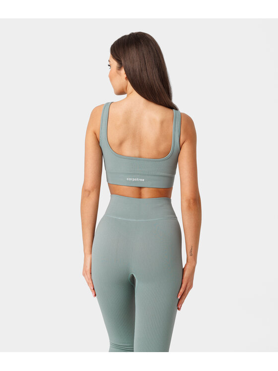 Carpatree Carpatree Biustonosz sportowy Rib bra Zielony
