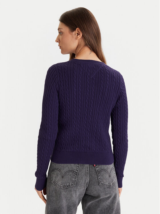 Tommy Jeans Tommy Jeans Светр Cable Essential DW0DW22165 Фіолетовий Regular Fit
