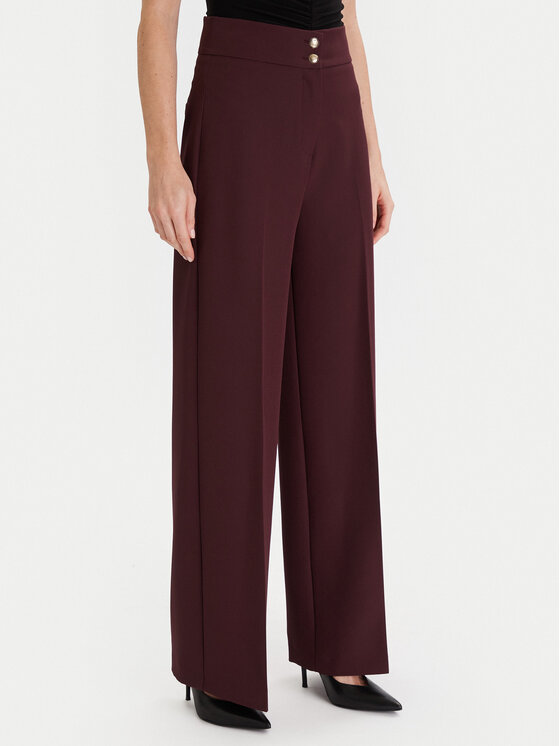 Maryley Maryley Riidest püksid 25IB680/M17 Bordoopunane Regular Fit