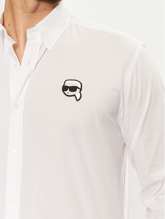 KARL LAGERFELD KARL LAGERFELD Marškiniai 605911 551671 Balta Regular Fit