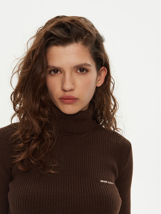 Miss Sixty Miss Sixty Rollkragenpullover 6L3RJ7311000 Braun Regular Fit
