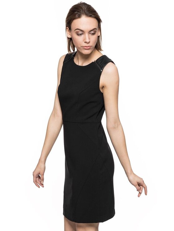 Tom Tailor Tom Tailor Sukienka codzienna TOM TAILOR ETUI DRESS Czarny Slim Fit