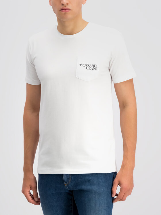 Trussardi Trussardi Marškinėliai 52T00266 Balta Regular Fit