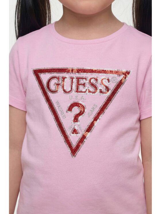 Guess Kids Guess Kids Tank top 180682 Różowy Classic Fit