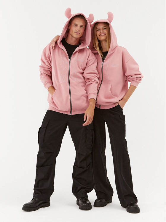 2005 2005 Jopa Unisex Studded Horned Lucy Zip Roza Relaxed Fit