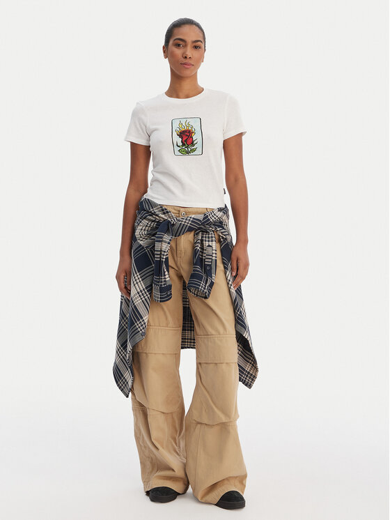 RVCA RVCA T-Shirt 23B353502 Biały Regular Fit