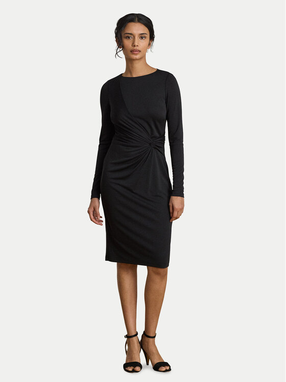 LAUREN RALPH LAUREN LAUREN RALPH LAUREN Φόρεμα υφασμάτινο 200P14033002 Μαύρο Slim Fit