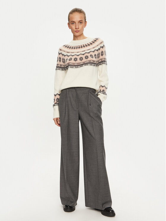 Marella Marella Džemper Dito 2423366182 Écru Relaxed Fit