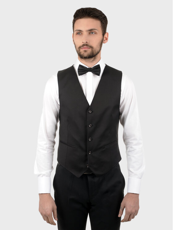 Evenemen Evenemen Kamizelka NEGRO Czarny Slim Fit