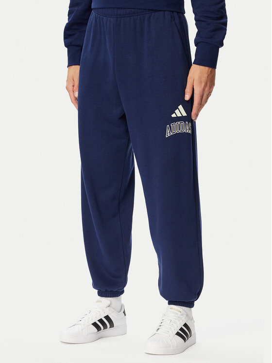 adidas Pantaloni trening Seasonal Essentials Collegiate French Terry Cuffed KG0521 Bleumarin Regular Fit