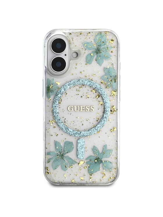 Guess Guess Etui na telefon Apple iPhone 16 Turkusowy