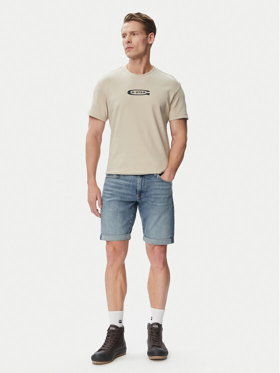 G-Star Raw G-Star Raw Džinsiniai šortai 3301 D10481-C051 Mėlyna Regular Fit
