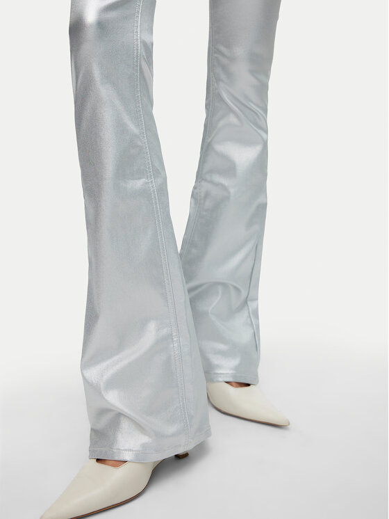 Vero Moda Vero Moda Pantaloni di tessuto Flash 10329072 Argento Flared Fit