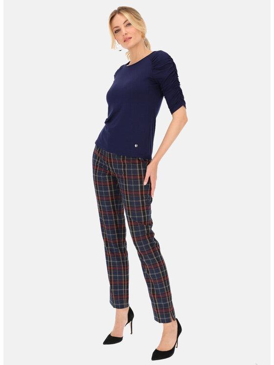 L’AF L’AF Bluzka Flezja Granatowy Slim Fit