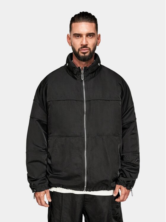 MADE BY SOCIETY MADE BY SOCIETY Kurtka anorak STRUCTURE - H17743 Czarny Basic Fit