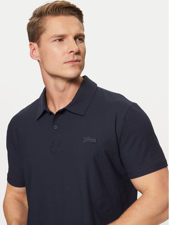 Guess Guess Polokošeľa M4YP31 KCD60 Tmavomodrá Regular Fit
