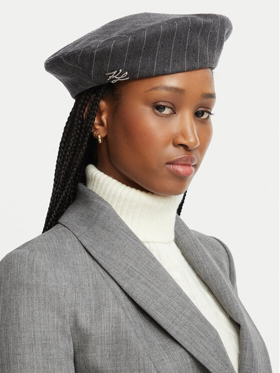 KARL LAGERFELD KARL LAGERFELD Beret B3W33025 Szary ciemny