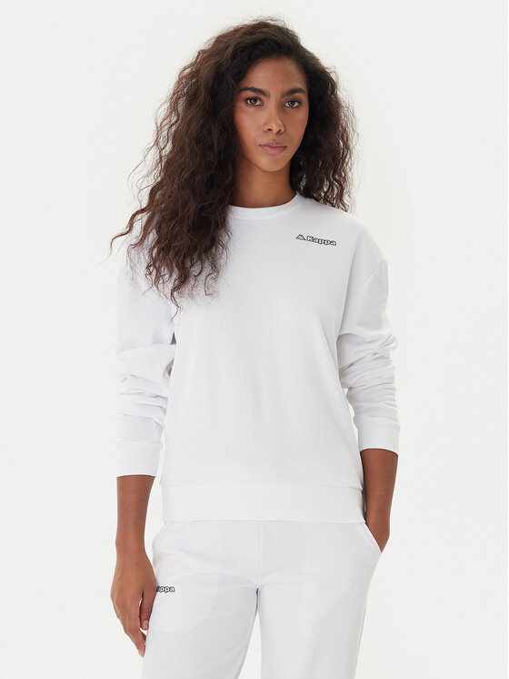 Kappa Kappa Pulóver Logo Fekka 371M5EW Fehér Regular Fit