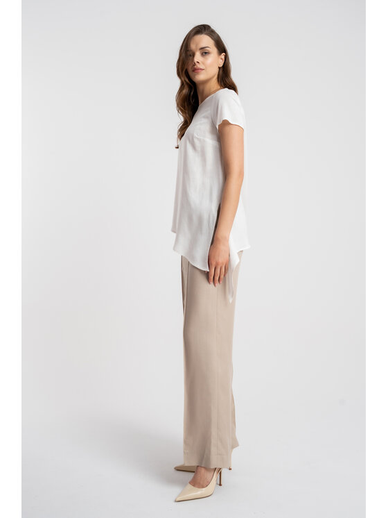 CLICK CLICK Blúzka 10-6902 Biela Loose Fit