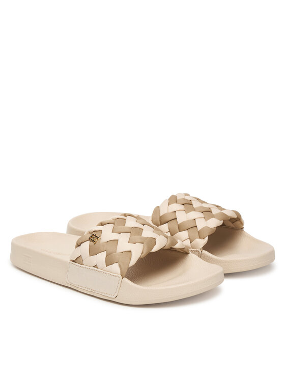 Tommy Hilfiger Tommy Hilfiger Šlepetės Th Braided Pool Slide FW0FW09203 Smėlio