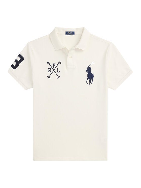 Polo Ralph Lauren Polo Ralph Lauren Тениска с яка и копчета 710978082002 Бял Custom Slim Fit