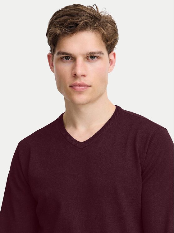 Blend Blend Sweter 20717955 Bordowy Regular Fit