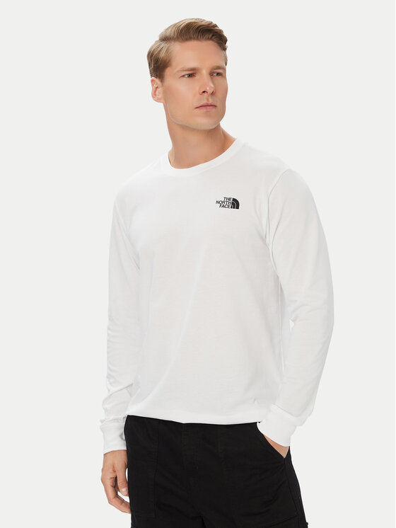 The North Face Longsleeve Evolution Box Nse NF0A8B68 Alb Regular Fit