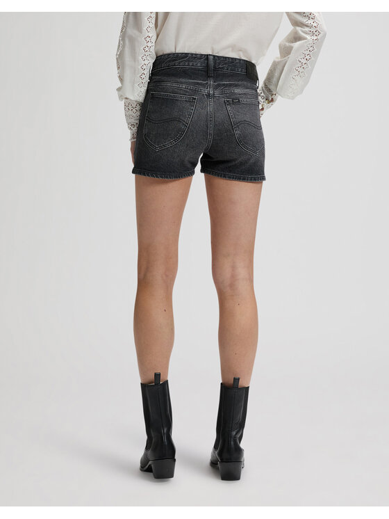 Lee Lee Szorty jeansowe RIDER SHORT 3IN Szary Straight Leg