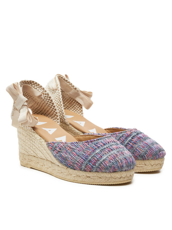 Manebi Manebi Espadrile Acapulco Low Wedge Espadrilles G 0.6 WL Vijolična