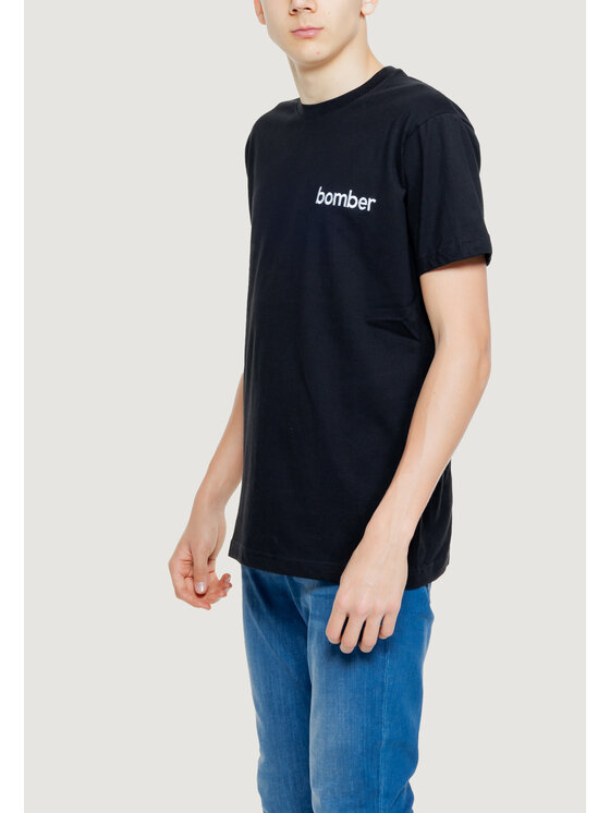 The Bomber The Bomber T-Shirt The Bomber Logo Czarny Shirt Fit