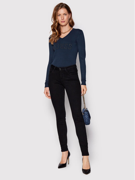 Guess Guess Farmer Annette W2YA99 D4PZ1 Fekete Skinny Fit
