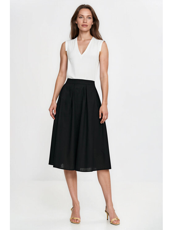 NIFE NIFE Spódnica midi SP95 Czarny Regular Fit