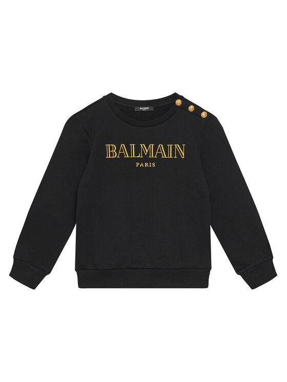 Balmain Μπλούζα BV4B10-Z0081 Μαύρο Regular Fit
