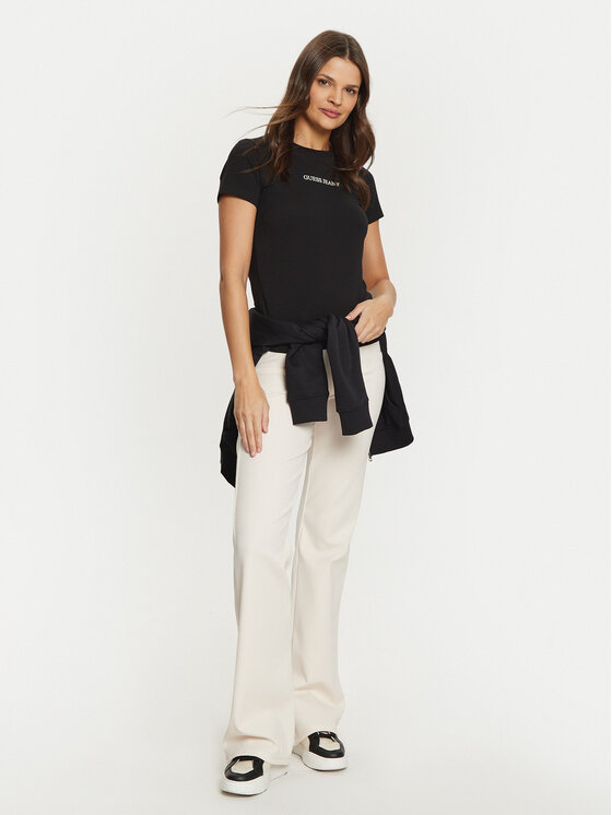 Guess Jeans Guess Jeans T-Shirt W4YI01 J1314 Czarny Regular Fit