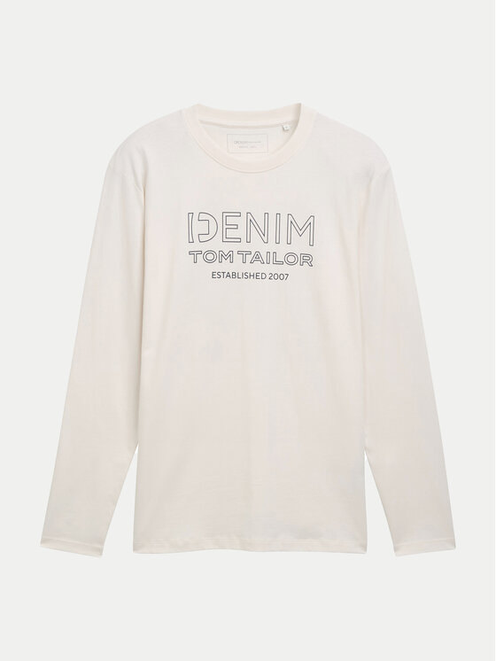 Tom Tailor Denim Tom Tailor Denim Pikkade varrukatega T-särk 1043484 Ekrüüvärv Regular Fit