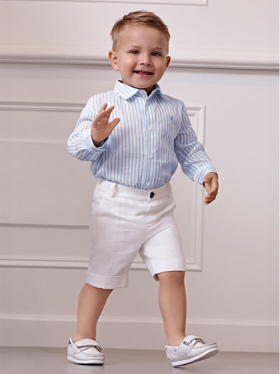 Abel & Lula Abel & Lula Set košulja i tekstilne kratke hlače 05252 Bijela Regular Fit