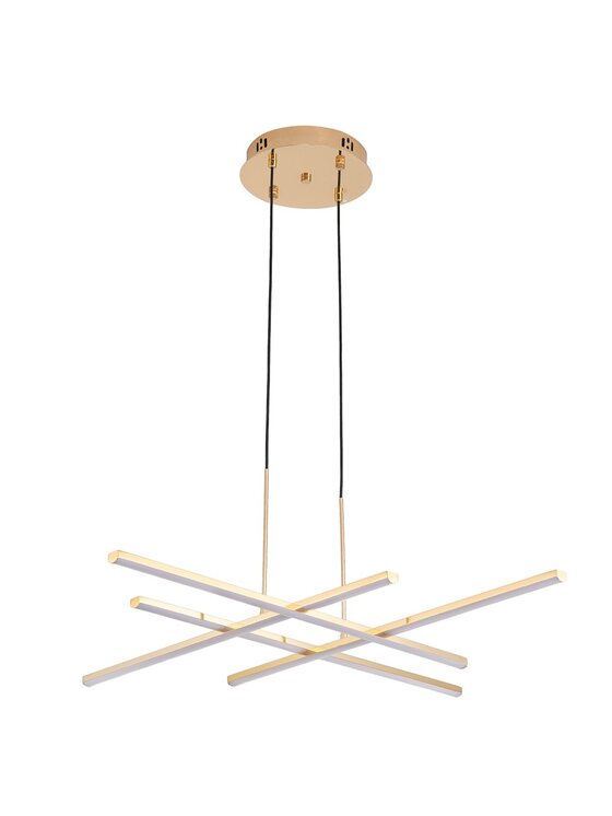 MIAhome MIAhome Lampa wisząca CRISS CROSS LED złota 78 cm Złoty