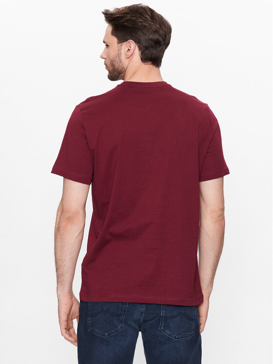 Mustang Mustang T-Shirt Alex 1013221 Bordowy Regular Fit