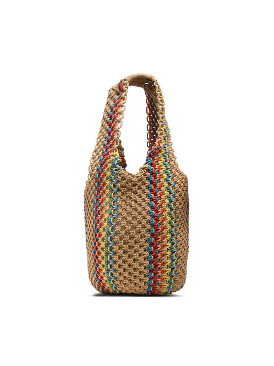 Tommy Hilfiger Tommy Hilfiger Ročna torba Th Travel Makrame Tote AW0AW14820 Rjava