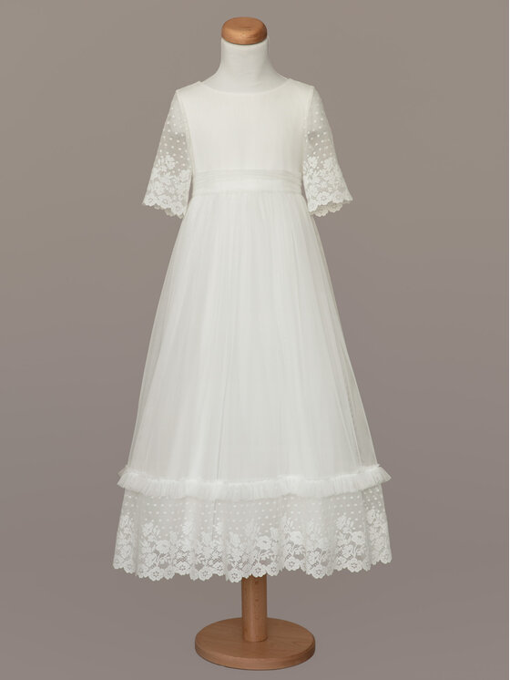 SLY SLY Sukienka 4SM-20B Écru Comfortable Fit