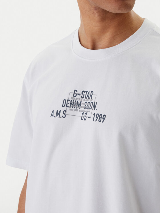 G-Star Raw G-Star Raw T-Shirt Multi Technique D29296-E385 Weiß Relaxed Fit
