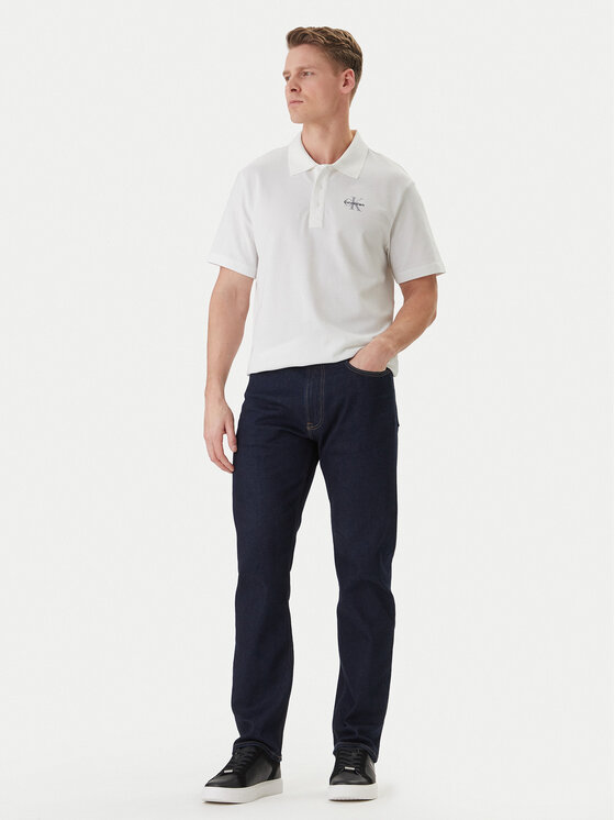Calvin Klein Jeans Calvin Klein Jeans Polo särk Easy Monologo LV04RF209G Valge Regular Fit