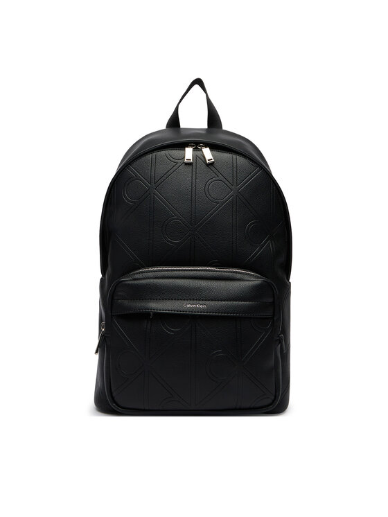 Calvin Klein Plecak Emblem Aop Emboss Round Backpack LV04D3398G Czarny