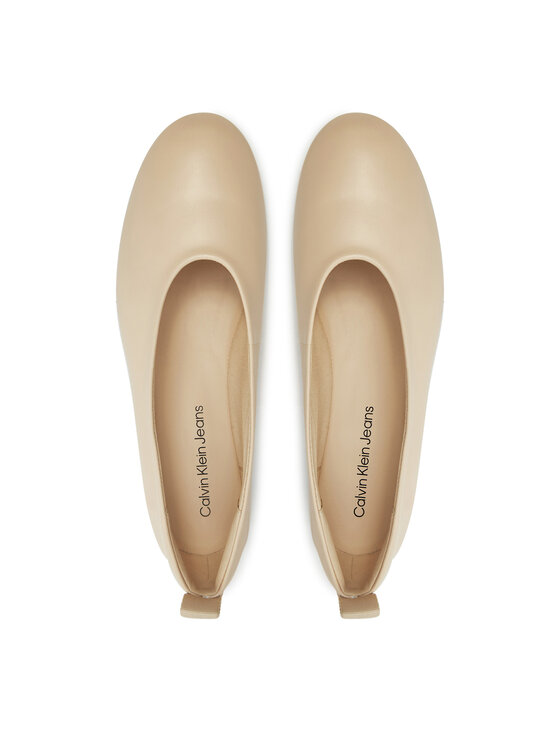 Calvin Klein Jeans Calvin Klein Jeans Балетки Ballerina Leather YW0YW01803 Бежевий