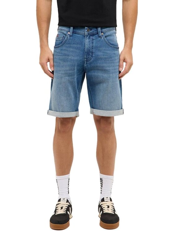 Mustang Mustang Szorty jeansowe Style Chicago Shorts Z Niebieski Slim Fit