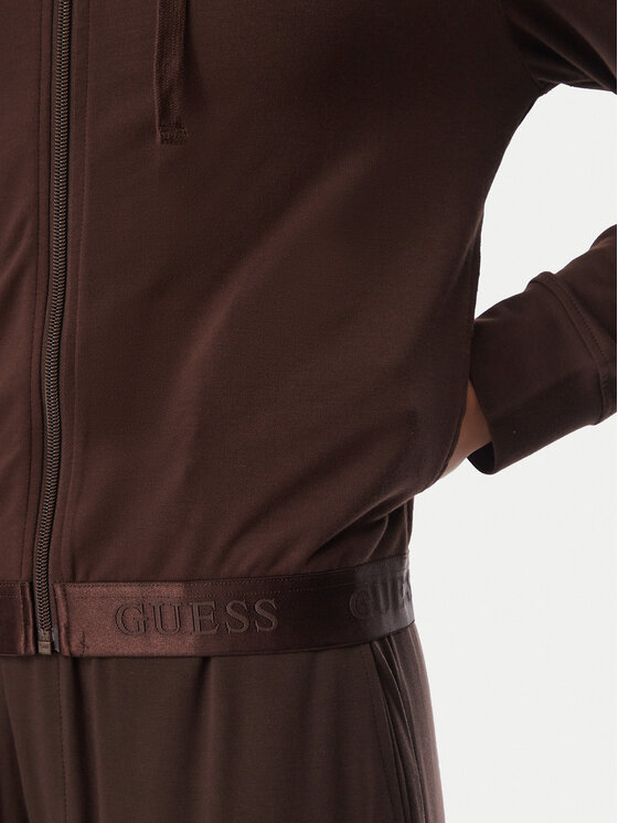 Guess Guess Mikina O6GQ01 KCQP2 Hnědá Regular Fit