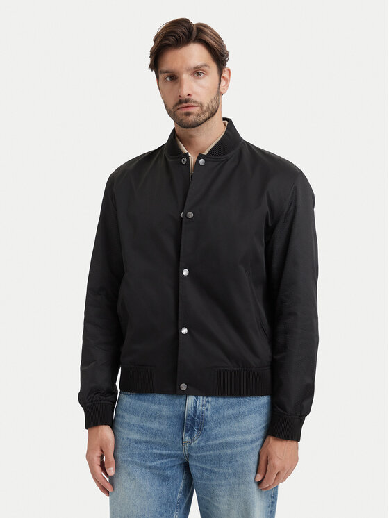 BOSS Bomber jakna H-Covor 50564412 Črna Relaxed Fit
