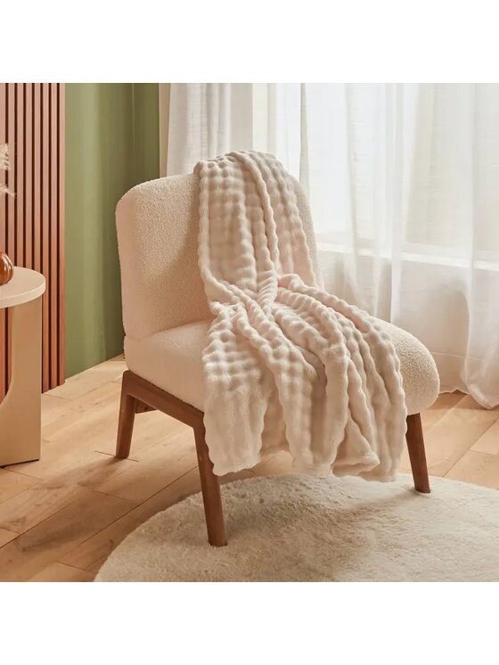 MIAhome MIAhome Koc narzuta pluszowa Zephy Kremowy