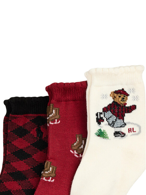 Polo Ralph Lauren Polo Ralph Lauren 3er-Set hohe Kindersocken 445P03255001 Bunt